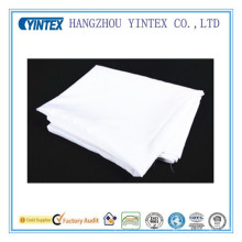 Tecido de costura de poliéster de seda brilhante para têxteis-lar, branco